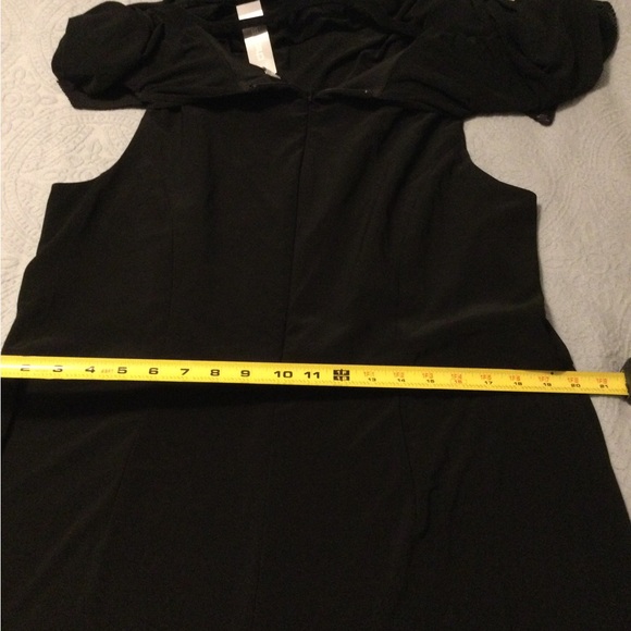 NEW Chicos black jumpsuit with built in top asymmetrical sequin overlay - Picture 13 of 14